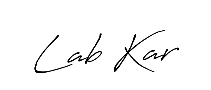 Create a beautiful signature design for name Lab Kar. With this signature (Antro_Vectra_Bolder) fonts, you can make a handwritten signature for free. Lab Kar signature style 7 images and pictures png