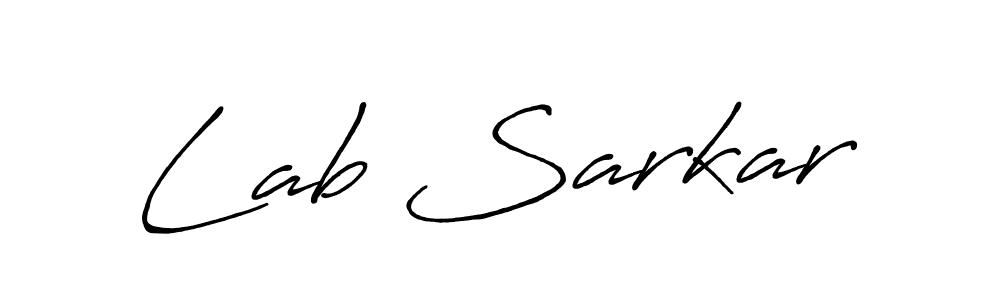 Create a beautiful signature design for name Lab Sarkar. With this signature (Antro_Vectra_Bolder) fonts, you can make a handwritten signature for free. Lab Sarkar signature style 7 images and pictures png