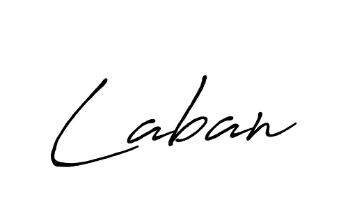 Use a signature maker to create a handwritten signature online. With this signature software, you can design (Antro_Vectra_Bolder) your own signature for name Laban. Laban signature style 7 images and pictures png