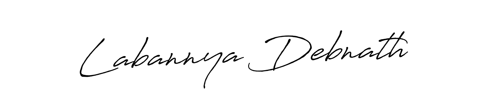 Make a beautiful signature design for name Labannya Debnath. With this signature (Antro_Vectra_Bolder) style, you can create a handwritten signature for free. Labannya Debnath signature style 7 images and pictures png