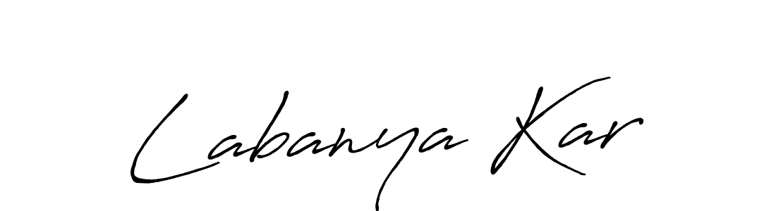 Use a signature maker to create a handwritten signature online. With this signature software, you can design (Antro_Vectra_Bolder) your own signature for name Labanya Kar. Labanya Kar signature style 7 images and pictures png