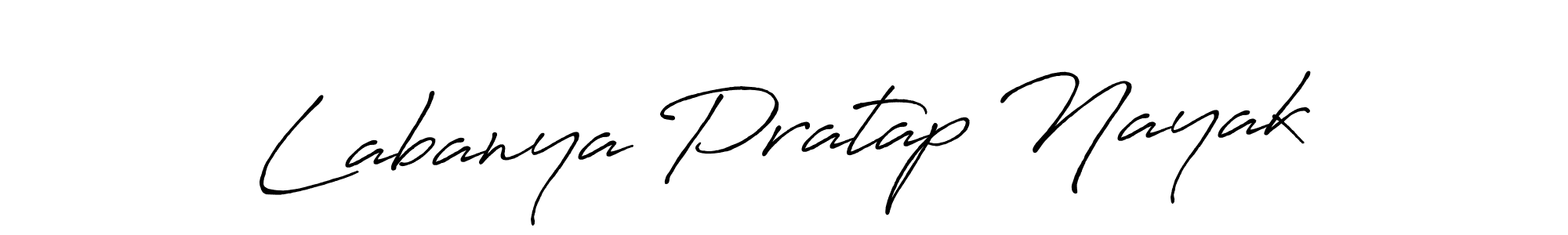 How to make Labanya Pratap Nayak name signature. Use Antro_Vectra_Bolder style for creating short signs online. This is the latest handwritten sign. Labanya Pratap Nayak signature style 7 images and pictures png