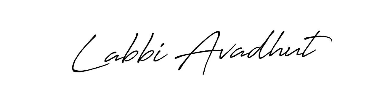 Create a beautiful signature design for name Labbi Avadhut. With this signature (Antro_Vectra_Bolder) fonts, you can make a handwritten signature for free. Labbi Avadhut signature style 7 images and pictures png