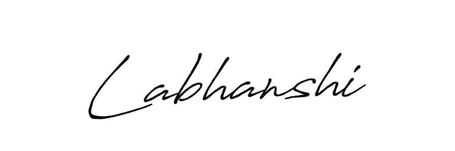 The best way (Antro_Vectra_Bolder) to make a short signature is to pick only two or three words in your name. The name Labhanshi include a total of six letters. For converting this name. Labhanshi signature style 7 images and pictures png