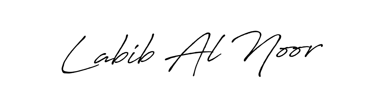 Create a beautiful signature design for name Labib Al Noor. With this signature (Antro_Vectra_Bolder) fonts, you can make a handwritten signature for free. Labib Al Noor signature style 7 images and pictures png