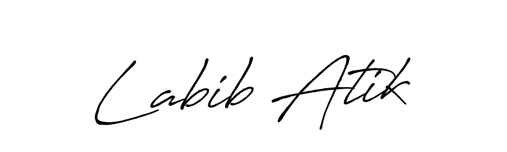 This is the best signature style for the Labib Atik name. Also you like these signature font (Antro_Vectra_Bolder). Mix name signature. Labib Atik signature style 7 images and pictures png