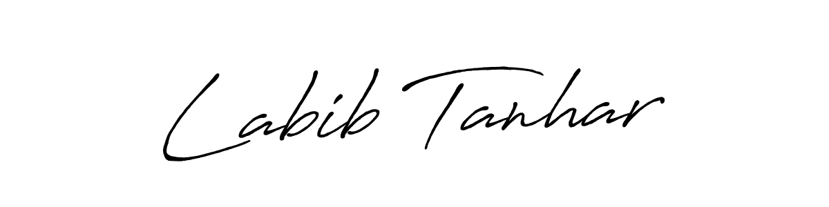 How to make Labib Tanhar name signature. Use Antro_Vectra_Bolder style for creating short signs online. This is the latest handwritten sign. Labib Tanhar signature style 7 images and pictures png