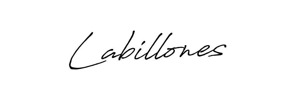 Use a signature maker to create a handwritten signature online. With this signature software, you can design (Antro_Vectra_Bolder) your own signature for name Labillones. Labillones signature style 7 images and pictures png