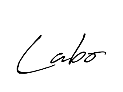 How to make Labo signature? Antro_Vectra_Bolder is a professional autograph style. Create handwritten signature for Labo name. Labo signature style 7 images and pictures png