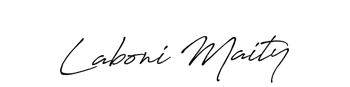 Laboni Maity stylish signature style. Best Handwritten Sign (Antro_Vectra_Bolder) for my name. Handwritten Signature Collection Ideas for my name Laboni Maity. Laboni Maity signature style 7 images and pictures png