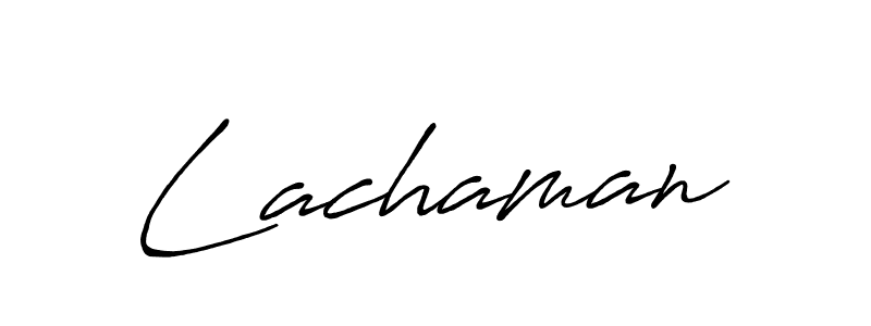 Use a signature maker to create a handwritten signature online. With this signature software, you can design (Antro_Vectra_Bolder) your own signature for name Lachaman. Lachaman signature style 7 images and pictures png