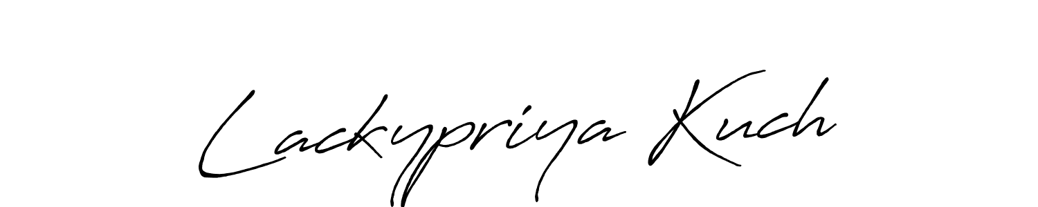 Design your own signature with our free online signature maker. With this signature software, you can create a handwritten (Antro_Vectra_Bolder) signature for name Lackypriya Kuch. Lackypriya Kuch signature style 7 images and pictures png