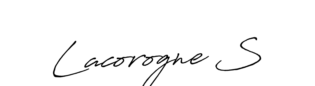 How to make Lacorogne S signature? Antro_Vectra_Bolder is a professional autograph style. Create handwritten signature for Lacorogne S name. Lacorogne S signature style 7 images and pictures png
