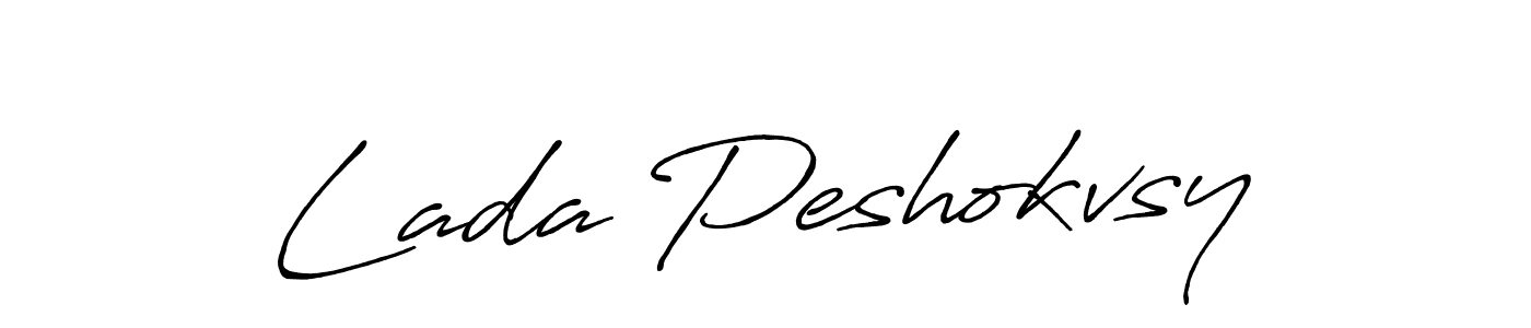 Make a beautiful signature design for name Lada Peshokvsy. With this signature (Antro_Vectra_Bolder) style, you can create a handwritten signature for free. Lada Peshokvsy signature style 7 images and pictures png