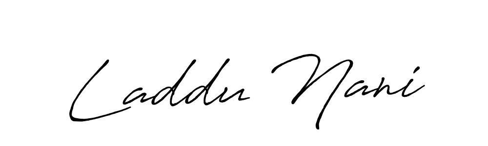 Also we have Laddu Nani name is the best signature style. Create professional handwritten signature collection using Antro_Vectra_Bolder autograph style. Laddu Nani signature style 7 images and pictures png