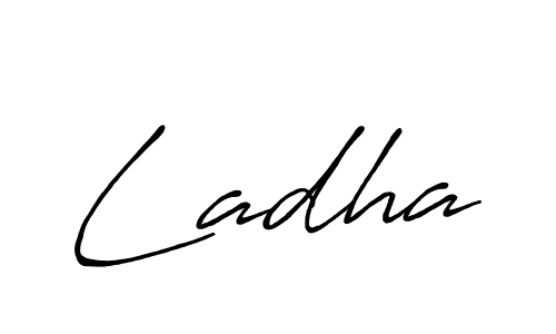 Design your own signature with our free online signature maker. With this signature software, you can create a handwritten (Antro_Vectra_Bolder) signature for name Ladha. Ladha signature style 7 images and pictures png