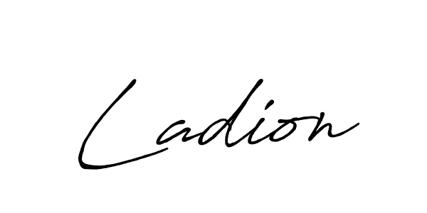 Design your own signature with our free online signature maker. With this signature software, you can create a handwritten (Antro_Vectra_Bolder) signature for name Ladion. Ladion signature style 7 images and pictures png