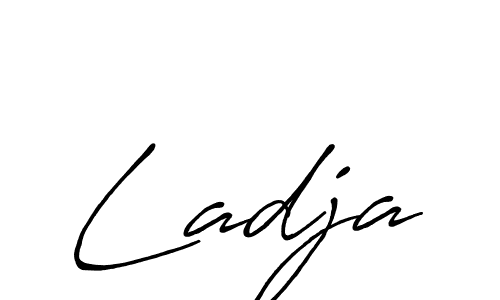 Ladja stylish signature style. Best Handwritten Sign (Antro_Vectra_Bolder) for my name. Handwritten Signature Collection Ideas for my name Ladja. Ladja signature style 7 images and pictures png