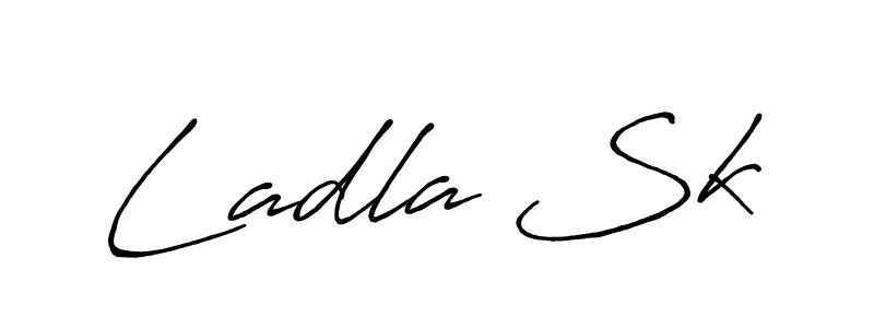 How to make Ladla Sk name signature. Use Antro_Vectra_Bolder style for creating short signs online. This is the latest handwritten sign. Ladla Sk signature style 7 images and pictures png