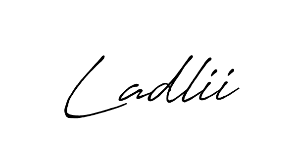 Antro_Vectra_Bolder is a professional signature style that is perfect for those who want to add a touch of class to their signature. It is also a great choice for those who want to make their signature more unique. Get Ladlii name to fancy signature for free. Ladlii signature style 7 images and pictures png