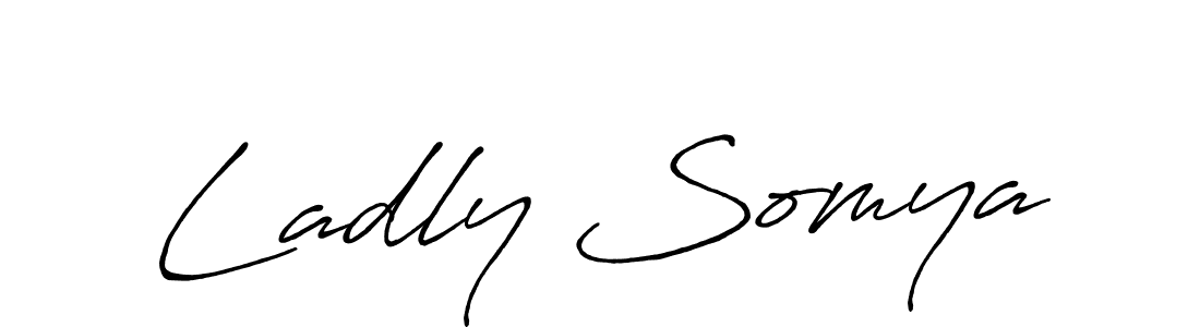 Design your own signature with our free online signature maker. With this signature software, you can create a handwritten (Antro_Vectra_Bolder) signature for name Ladly Somya. Ladly Somya signature style 7 images and pictures png
