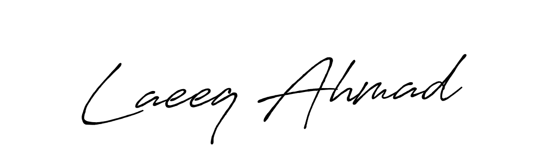 The best way (Antro_Vectra_Bolder) to make a short signature is to pick only two or three words in your name. The name Laeeq Ahmad include a total of six letters. For converting this name. Laeeq Ahmad signature style 7 images and pictures png