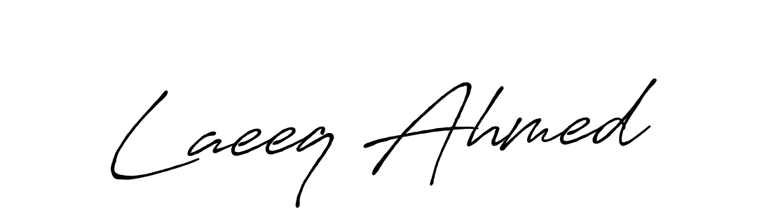 Use a signature maker to create a handwritten signature online. With this signature software, you can design (Antro_Vectra_Bolder) your own signature for name Laeeq Ahmed. Laeeq Ahmed signature style 7 images and pictures png