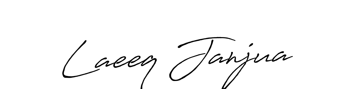 Laeeq Janjua stylish signature style. Best Handwritten Sign (Antro_Vectra_Bolder) for my name. Handwritten Signature Collection Ideas for my name Laeeq Janjua. Laeeq Janjua signature style 7 images and pictures png