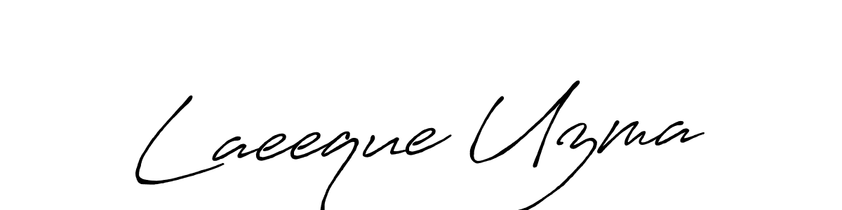 It looks lik you need a new signature style for name Laeeque Uzma. Design unique handwritten (Antro_Vectra_Bolder) signature with our free signature maker in just a few clicks. Laeeque Uzma signature style 7 images and pictures png