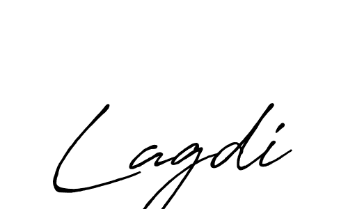 Use a signature maker to create a handwritten signature online. With this signature software, you can design (Antro_Vectra_Bolder) your own signature for name Lagdi. Lagdi signature style 7 images and pictures png