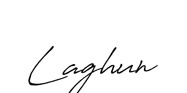 Make a beautiful signature design for name Laghun. With this signature (Antro_Vectra_Bolder) style, you can create a handwritten signature for free. Laghun signature style 7 images and pictures png