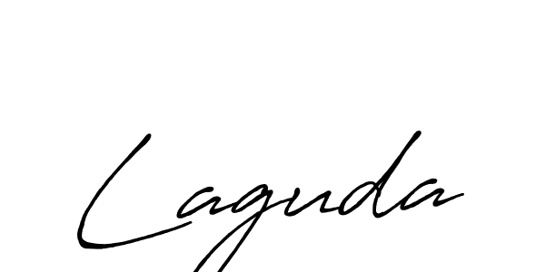 Use a signature maker to create a handwritten signature online. With this signature software, you can design (Antro_Vectra_Bolder) your own signature for name Laguda. Laguda signature style 7 images and pictures png