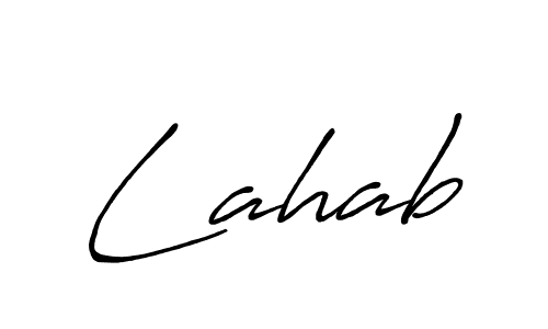 Also we have Lahab name is the best signature style. Create professional handwritten signature collection using Antro_Vectra_Bolder autograph style. Lahab signature style 7 images and pictures png