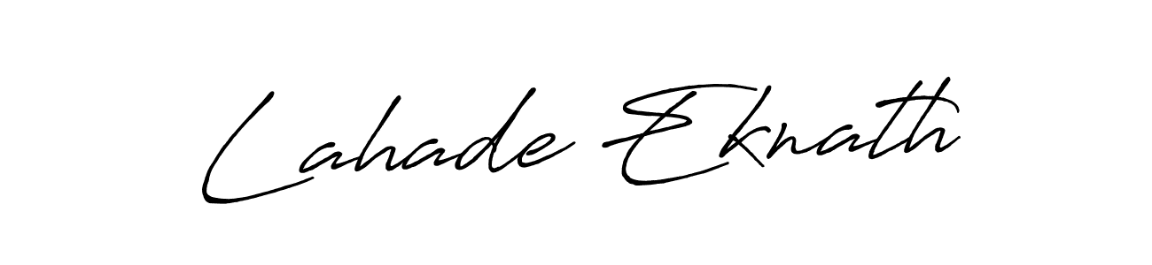 Similarly Antro_Vectra_Bolder is the best handwritten signature design. Signature creator online .You can use it as an online autograph creator for name Lahade Eknath. Lahade Eknath signature style 7 images and pictures png