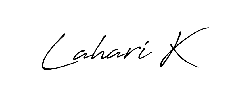 You can use this online signature creator to create a handwritten signature for the name Lahari K. This is the best online autograph maker. Lahari K signature style 7 images and pictures png