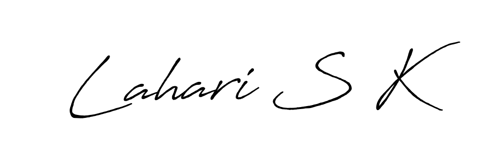Also we have Lahari S K name is the best signature style. Create professional handwritten signature collection using Antro_Vectra_Bolder autograph style. Lahari S K signature style 7 images and pictures png