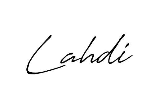 Antro_Vectra_Bolder is a professional signature style that is perfect for those who want to add a touch of class to their signature. It is also a great choice for those who want to make their signature more unique. Get Lahdi name to fancy signature for free. Lahdi signature style 7 images and pictures png