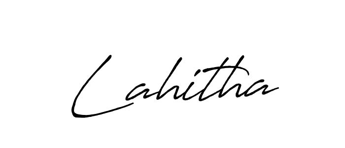 Lahitha stylish signature style. Best Handwritten Sign (Antro_Vectra_Bolder) for my name. Handwritten Signature Collection Ideas for my name Lahitha. Lahitha signature style 7 images and pictures png