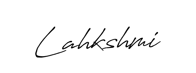 Make a beautiful signature design for name Lahkshmi. With this signature (Antro_Vectra_Bolder) style, you can create a handwritten signature for free. Lahkshmi signature style 7 images and pictures png