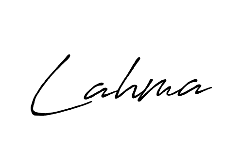 How to make Lahma signature? Antro_Vectra_Bolder is a professional autograph style. Create handwritten signature for Lahma name. Lahma signature style 7 images and pictures png