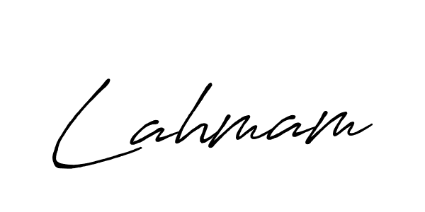 Create a beautiful signature design for name Lahmam. With this signature (Antro_Vectra_Bolder) fonts, you can make a handwritten signature for free. Lahmam signature style 7 images and pictures png