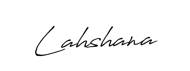 Make a beautiful signature design for name Lahshana. With this signature (Antro_Vectra_Bolder) style, you can create a handwritten signature for free. Lahshana signature style 7 images and pictures png