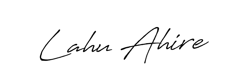 Also You can easily find your signature by using the search form. We will create Lahu Ahire name handwritten signature images for you free of cost using Antro_Vectra_Bolder sign style. Lahu Ahire signature style 7 images and pictures png