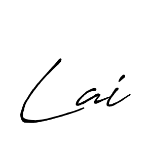 How to make Lai signature? Antro_Vectra_Bolder is a professional autograph style. Create handwritten signature for Lai name. Lai signature style 7 images and pictures png