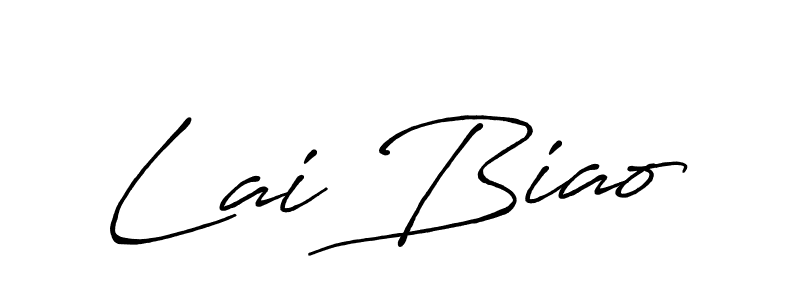 Make a beautiful signature design for name Lai Biao. With this signature (Antro_Vectra_Bolder) style, you can create a handwritten signature for free. Lai Biao signature style 7 images and pictures png
