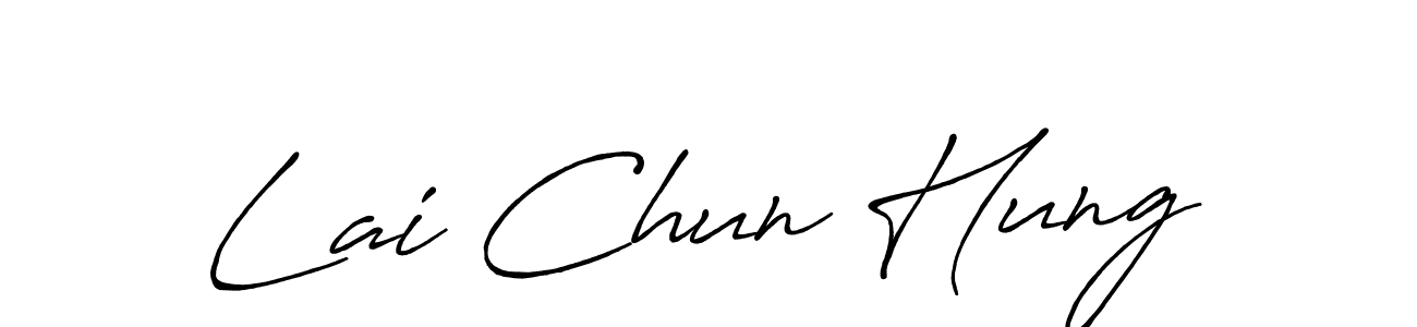 Design your own signature with our free online signature maker. With this signature software, you can create a handwritten (Antro_Vectra_Bolder) signature for name Lai Chun Hung. Lai Chun Hung signature style 7 images and pictures png