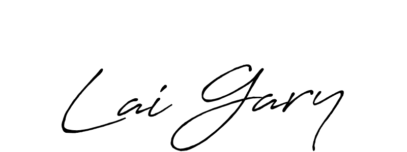 Use a signature maker to create a handwritten signature online. With this signature software, you can design (Antro_Vectra_Bolder) your own signature for name Lai Gary. Lai Gary signature style 7 images and pictures png