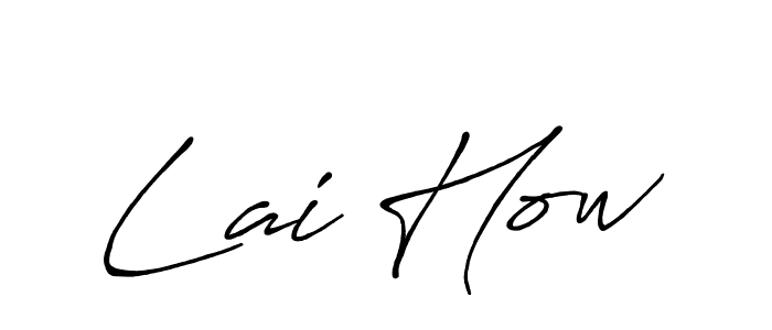 if you are searching for the best signature style for your name Lai How. so please give up your signature search. here we have designed multiple signature styles  using Antro_Vectra_Bolder. Lai How signature style 7 images and pictures png