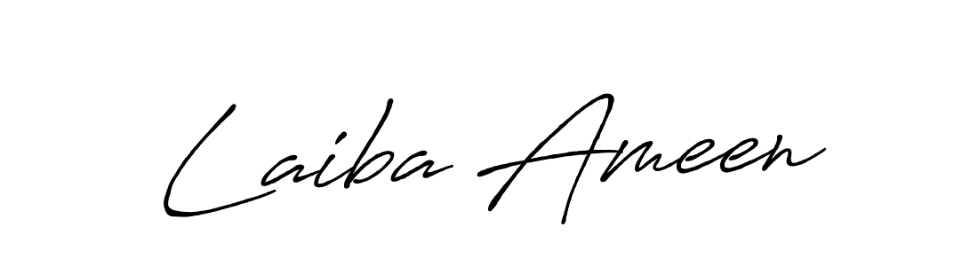 Antro_Vectra_Bolder is a professional signature style that is perfect for those who want to add a touch of class to their signature. It is also a great choice for those who want to make their signature more unique. Get Laiba Ameen name to fancy signature for free. Laiba Ameen signature style 7 images and pictures png