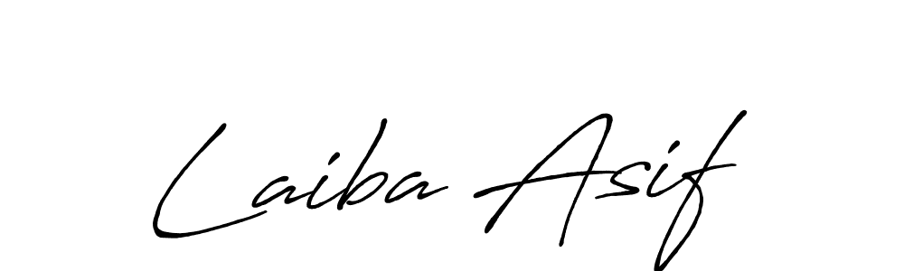 Also You can easily find your signature by using the search form. We will create Laiba Asif name handwritten signature images for you free of cost using Antro_Vectra_Bolder sign style. Laiba Asif signature style 7 images and pictures png